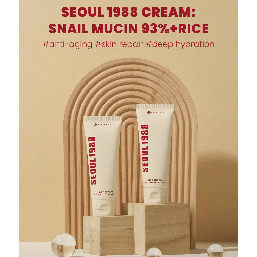 K Secret Seoul 1988 Cream Snail Mucin 93% + Rice - 100 ml