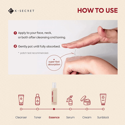 K Secret Seoul 1988 Essence Snail Mucin 97% + Rice - 100 Ml